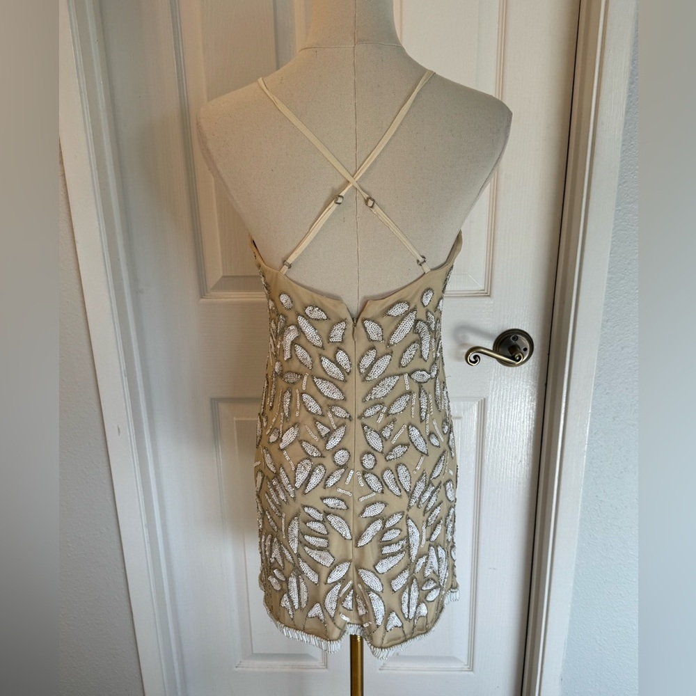 X by NBD Madeline Beaded/Sequin Mini Dress size 0 - Picture 7 of 15